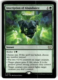 Inscription of Abundance Commander: Duskmourn: House of Horror Regular MTG NM - Image 1