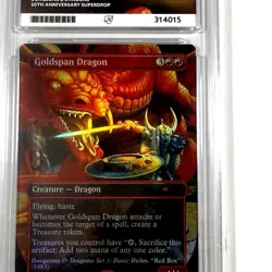 2024 MTG Secret Lair Goldspan Dragon Rainbow Foil ACE 10 D&D 50th Anniversary - Image 2