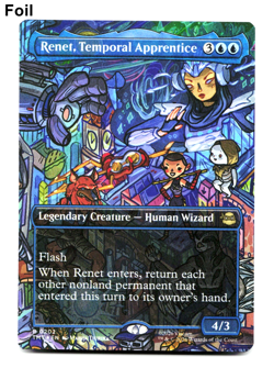 Renet, Temporal Apprentice Borderless Foil 0202 Teenage Mutant Ninja Turtles MTG - Image 1