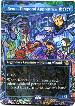 Renet, Temporal Apprentice Borderless Foil 0202 Teenage Mutant Ninja Turtles MTG - Image 3