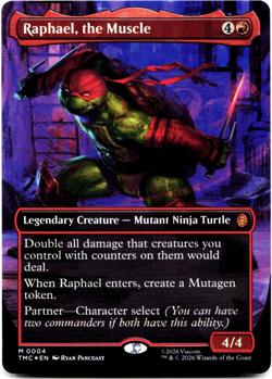 Raphael, the Muscle (Borderless FOIL) Commander Teenage Mutant Ninja Turtles MTG - Image 2