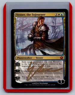 (#214) mtg SIGNED Venser, the Sojourner - Scars of Mirrodin HP FREE SHIPPING!! - Image 1