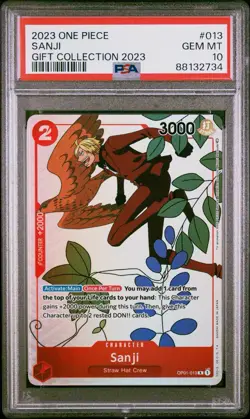 One Piece 2023 Sanji Gift Collection OP01-013 Rare PSA 10 Gem Mint - Image 1