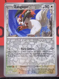Zangoose 149/191 Sv08: Surging Sparks Pokemon TCG Reverse Holo Common 2024 NM - Image 3