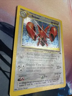 2001 WOTC POKEMON NEO DISCOVERY UNLIMITED SCIZOR 10/75 HOLO RARE - Image 2
