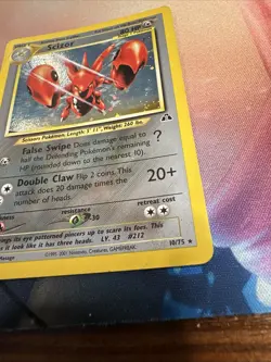 2001 WOTC POKEMON NEO DISCOVERY UNLIMITED SCIZOR 10/75 HOLO RARE - Image 4
