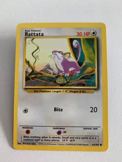 POKEMON RATTATA BASE SET 61/102, WOTC. 1999. - Image 1