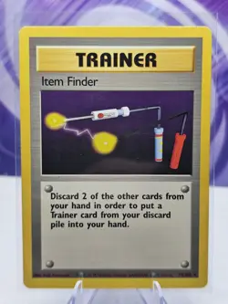 Pokemon Item Finder 74/102 Base Set Rare Trainer Regular WOTC English 1999 LP - Image 1