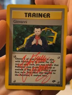 🔥 GIOVANNI 18/132 HOLO GYM CHALLENGE SIGNED TED LEWIS 🔥 Pokemon TEAM Rocket - Image 3