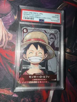 Bandai One Piece Monkey D. Luffy P-001 25th Anniversary Promo Premium PSA 10 - Image 1
