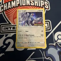 Pokemon Card Lugia SWSH069 Vivid Voltage Prerelease Stamped Promo Near Mint - Image 2