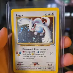 Pokemon Lugia Neo Genesis Holo Rare 9/111 90 HP Elemental Blast Card - Image 1