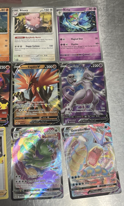 Pokemon Card and Coin Lot Misc Holos Vmax Zapdos Charizard Mewtwo Gyardos Match - Image 2