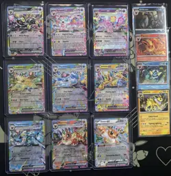 9 Card Eeveelution EX Complete Set NM Prismatic Evolutions Umbreon Eevee English - Image 1