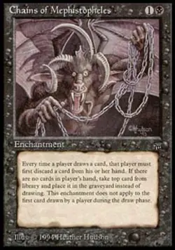 Italian Chains of Mephistopheles - Light Play MTG Legends - Image 1