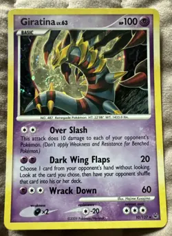 Giratina 10/127 Platinum Holo Pokemon Card - Image 1