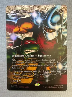 Raph's Jitte - Umezawa's Jitte (Borderless) *FOIL* - MTG TMNT PZA #19 - Image 1