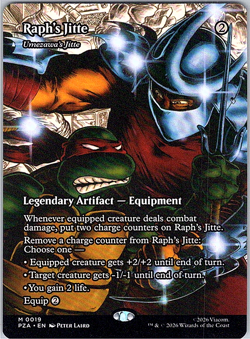 MTG NM Raph's Jitte Borderless 0019 TMNT - Image 1