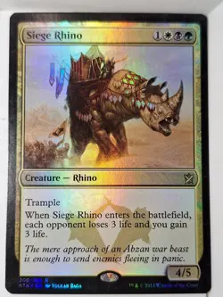 Siege Rhino - FOIL - Khans of Tarkir - Magic the Gathering MTG Nice! - Image 1