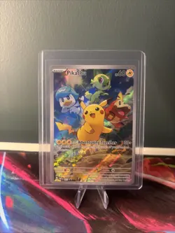 Pokemon TCG Pikachu SVP 027 Paldea Evolved Black Star Promo NM - Image 1