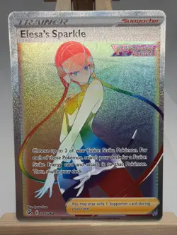 Pokemon: Elesa's Sparkle 275/264 Fusion Strike Secret Rainbow Full Art - Image 1