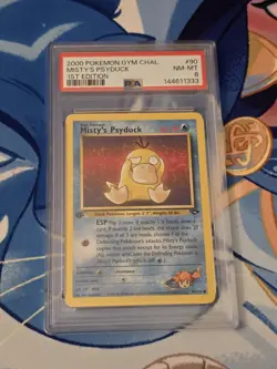 Misty's Psyduck, Pokemon, Gym Challenge, 1st Edition, 90, PSA 8 - Image 1