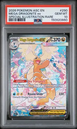 2026 POKEMON ASC EN-ASCENDED HEROES #290 MEGA DRAGONITE EX PSA 10 - Image 1