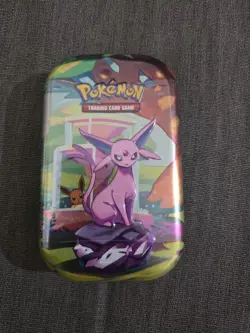 Pokemon TCG Scarlet & Violet Prismatic Evolutions Mini Tin Sealed Espeon Art NEW - Image 1