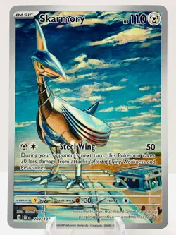 Pokemon Skarmory 209/191 Surging Sparks Scarlet & Violet Illustration Rare - Image 2