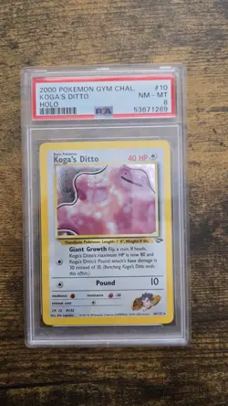 2000 POKEMON GYM CHALLENGE HOLO #10 KOGA'S DITTO PSA 8 - Image 1