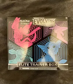 Pokemon Evolving Skies ETB Vaporeon Artwork Sealed Elite Trainer Box - Image 1