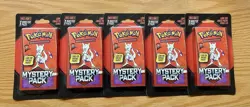 Lot Of 5 NEW SEALED 2025 Pokemon Mystery Pack Mewtwo Possible Vintage Chase Pack - Image 1