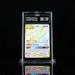 2019 Pokemon SM Unbroken Bonds Reshiram & Charizard GX #217/214 Secret TAG 10 - Image 1