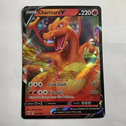 NM Pokemon TCG Charizard V Darkness Ablaze 019/189 Holo Ultra Rare - Image 1