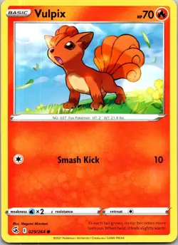 Vulpix 029/264 C Fusion Strike Pokemon Near Mint - Image 1