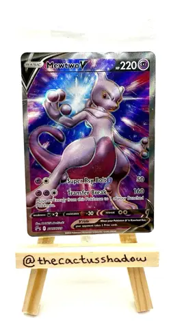Pokemon Sword & Shield Promo Mewtwo V SWSH229 Full Art Rare Holo - SEALED - Image 1
