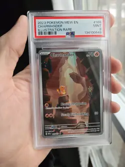 PSA 9 Charmander 168/165 IR Illustration Rare English Pokemon 151 CLEAN NEW SLAB - Image 1