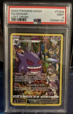 2022 POKEMON SWORD & SHIELD LOST ORIGIN #TG06 FULL ART/GENGAR PSA 9 - Image 1