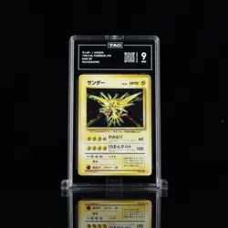 1996 POKEMON JAPANESE BASIC ZAPDOS - HOLO 145 TAG 9 MINT - Image 1