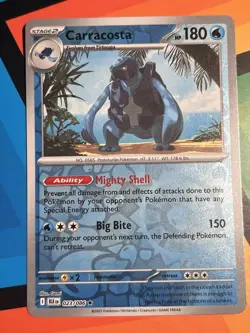 Carracosta 023/086 Rare Reverse Holo SV: Black Bolt NM Pokemon - Image 1