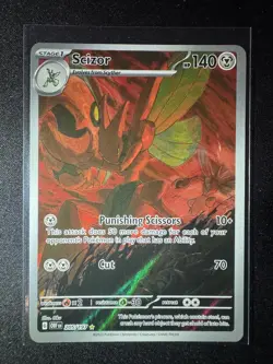 Scizor Illustration Rare Pokemon Scarlet & Violet: Obsidian Flames OBF #205 - Image 1