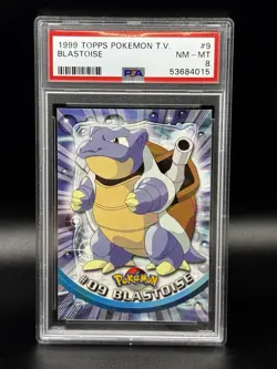 1999 Topps Pokemon T.V. Blastoise #8 PSA 8 - Image 1