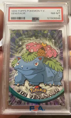1999 Topps Pokemon TV #3 Venusaur - PSA 8 - Image 1