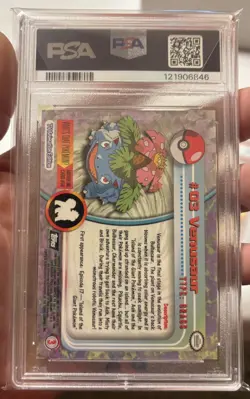 1999 Topps Pokemon TV #3 Venusaur - PSA 8 - Image 2