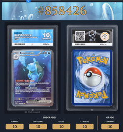 Pokemon TCG - S&V 151 - 200/165 Blastoise ex - SIR - ACE 10 - Perfect Subgrades - Image 3