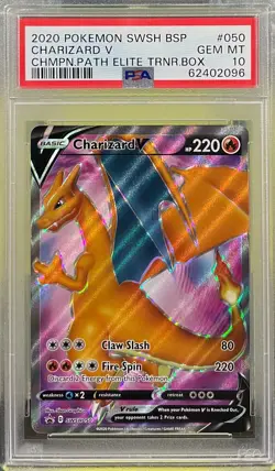 PSA 10 GEM MINT Pokemon Charizard V Champions Path Elite Trainer Box SWSH050 - Image 1
