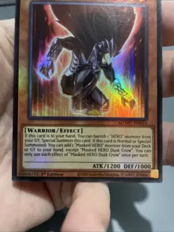 Masked Hero Dusk Crow MZMU-EN014 SUPER RARE 1st Edition NM! +Bonus FREE SHIPPING - Image 4