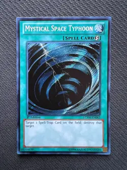 Yugioh Mystical Space Typhoon 1st Edition Secret Rare LCYW-EN062 NM - Image 1