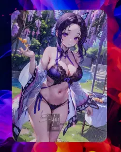 Oversized Premium A6 Card Shinobu Kocho DS Collectible Matte Board Spicy Waifu - Image 1