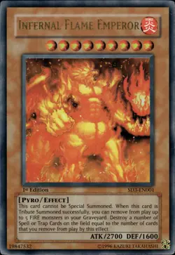 Infernal Flame Emperor - Ultra Rare 1st Edition SD3-EN001 - MP - YuGiOh - Image 1